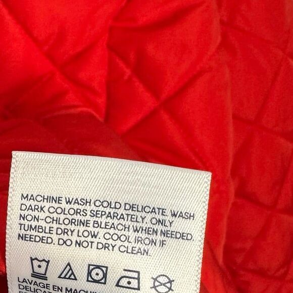 Land’s End Feather Free Insulated Quilted Hooded Coat Plus 3X Spicy Tomato Red - Picture 7 of 10